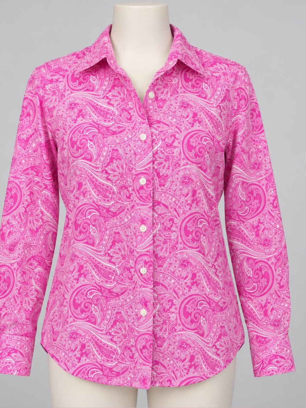 Lauren Ralph Lauren Pink Paisley Button-Down Shirt